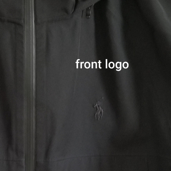 Men's Polo Ralph Lauren Black Hooded Jacket Raicoat and Windbreaker - Picture 4 of 7